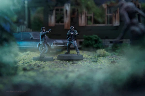 The Grimchesters, narrative view, resin, 32mm scale, investigators, occultists