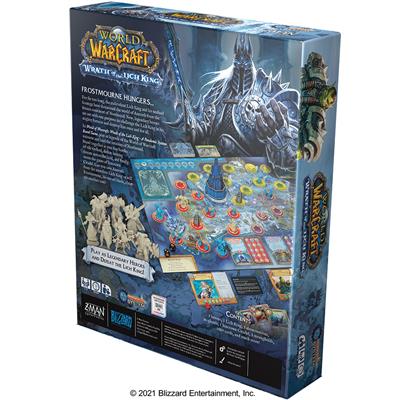 WORLD OF WARCRAFT: WRATH OF THE LICH KING Back Cover of Box, Fantasy Board Game, World of Warcraft