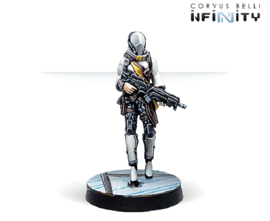Infinity ALEPH: YADU Heavy Machine Gun Miniature